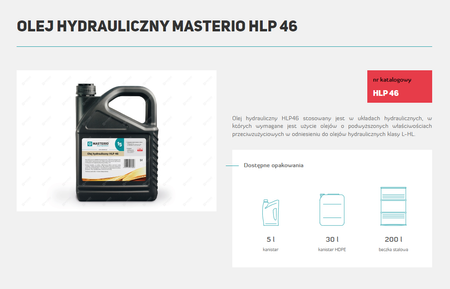 MASTERIO OLEJ HYDRAULICZNY HLP46 5L
