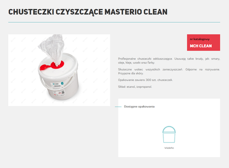MASTERIO CLEAN CHUSTECZKI ODTŁUSZCZAJĄCE 300 SZT.