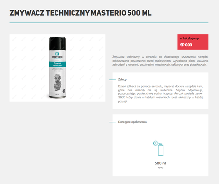 MASTERIO ZMYWACZ TECHNICZNY SPR02 500ML