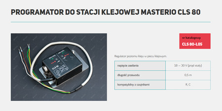 MASTERIO PROGRAMATOR DO STACJI KLEJOWEJ CLS80-L05