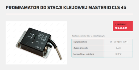 MASTERIO PROGRAMATOR DO STACJI KLEJOWEJ CLS45