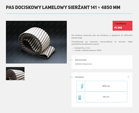 MASTERIO PAS DOCISKOWY 141X4850 MM 10/10