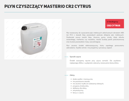 MASTERIO PŁYN DO CZYSZCZENIA RĘCZNEGO CR2 DRZEWO SANDAŁOWE 5L